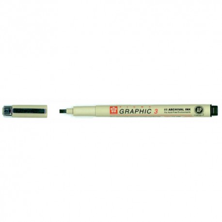 Sakura Pigma Graphic 3 kaligrafski marker Črna 3mm