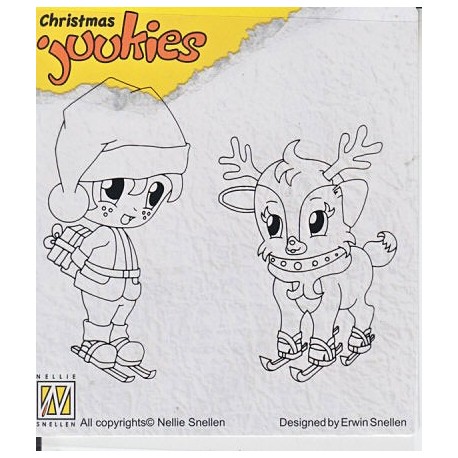 Štampiljka Nellies Juukies Christmas Smučar