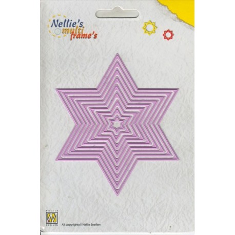 Nellies noži okvirji Zvezde od 15mm do 110mm 9 kosov