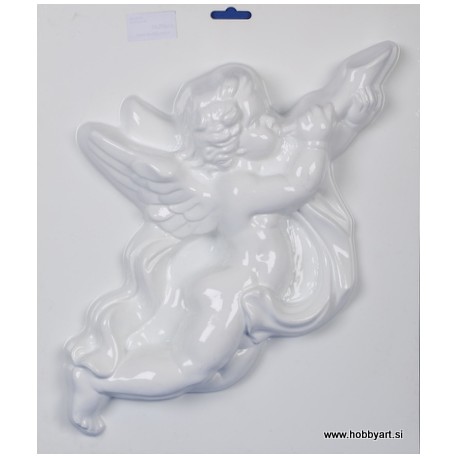 Kalup Angel s trobento velik cca 23 x 28cm