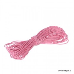 Povoščena tekstilna vrvica 0,5mm x 5m, Pink