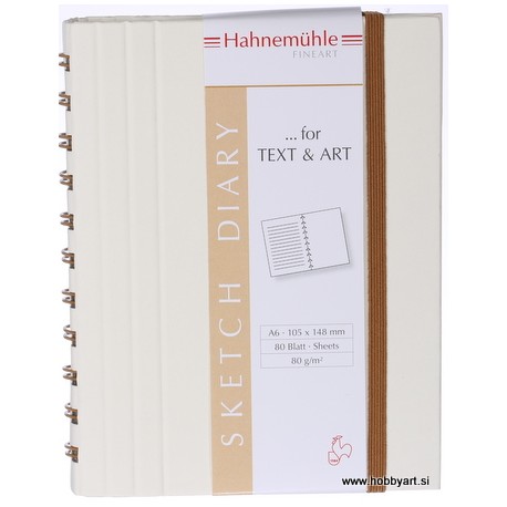 Skicirka Diary krem 80g, 80 listov