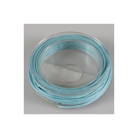 Povoščena tekstilna vrvica svetlo modra 1mm x 5m