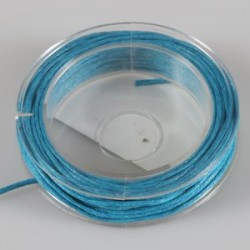 Povoščena tekstilna vrvica sinje modra 1mm x 5m