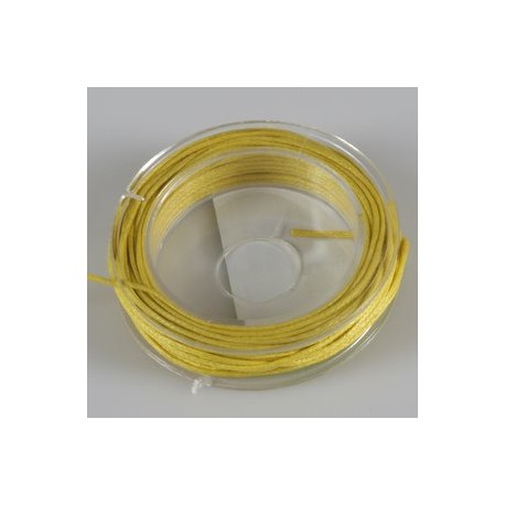 Povoščena tekstilna vrvica rumena 1mm x 5m