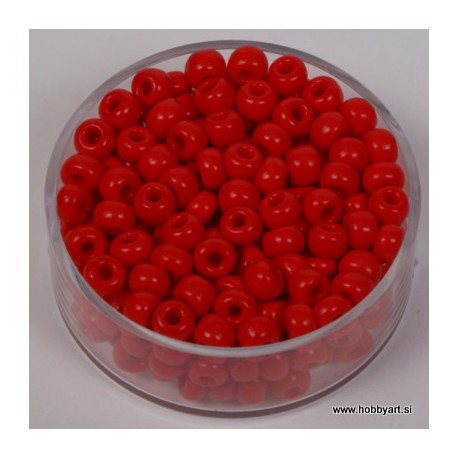Perle neprosojne rdeče 4,5mm, 17g.