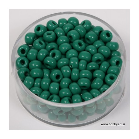 Perle neprosojne zelene 4,5mm, 17g.