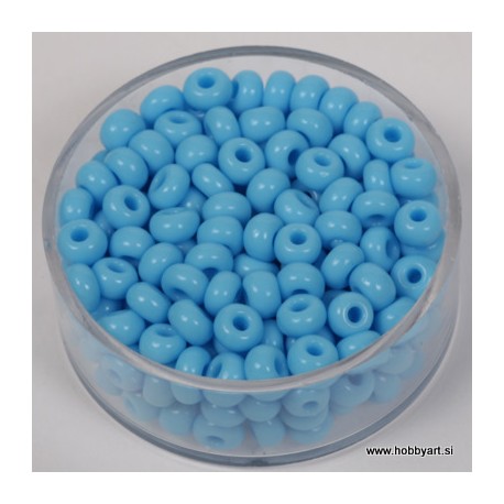 Perle neprosojne sv. modre 4,5mm, 17g.