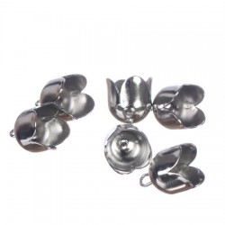 Zaključni zvončki 10mm, 6 kosov, Platinaste b.