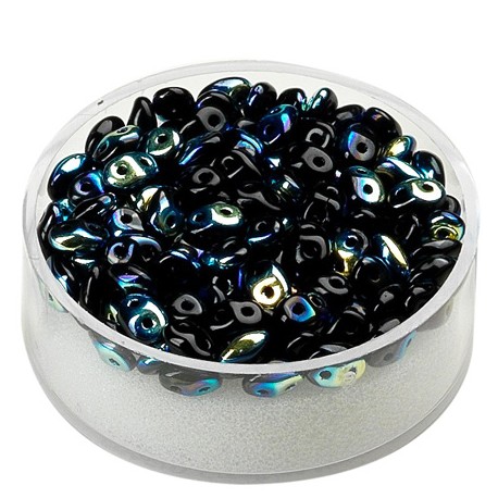 Super Duo perle 2,5 x 5mm, Iris Modre 8g.