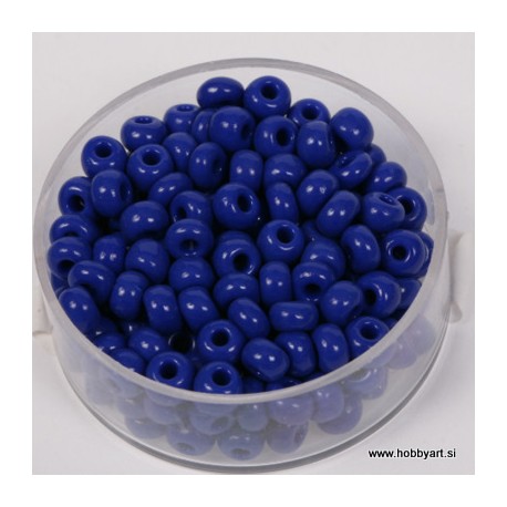 Perle neprosojne t. modre 4,5mm, 17g.