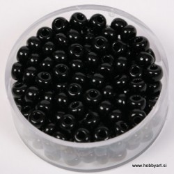 Perle neprosojne črne 4,5mm, 17g.