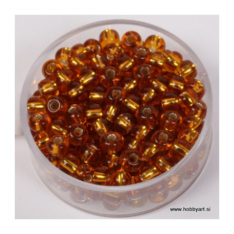 Perle srebrna sredica 4,5mm topas17g.