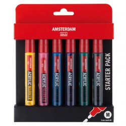 Amsterdam akrilni markerji 4mm x 6 Osnovne barve