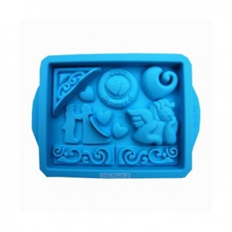 Silikonski kalup 13 x 18,5cm Poroka