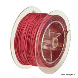 Povoščena tekstilna vrvica 1mm 50m, Pink
