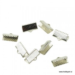Zaključek za trak klipsna 13x6mm, Platinaste b. 8 kos