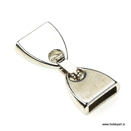 Zaključek za trak 13x28mm, no pr. 2x9mm Platinaste b.