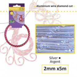 Aluminijasta žica Daimond rez 2mm, 5m, Srebrna