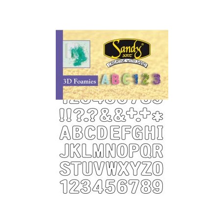 Sandy Art 3D obojestransko lepljive blazinice Črke, Številke