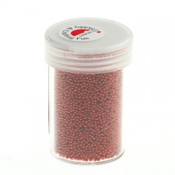 Mini perle brez luknje 0,8 - 1mm, Rdeče 22g.