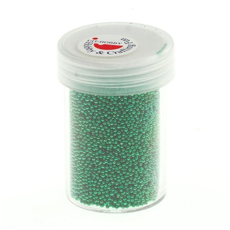 Mini perle brez luknje 0,8 - 1mm, Zelene 22g.