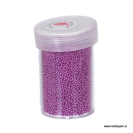 Mini perle brez luknje 0,8 - 1mm, Fuksija 22g.