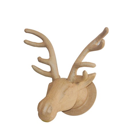 Papmache figura trofeja Jelen 27x38x39cm