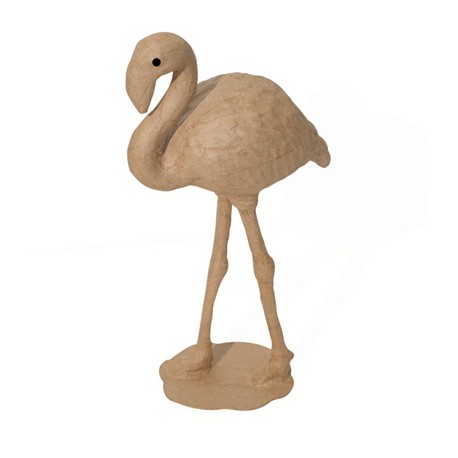 Papmache figura S Flamingo 15x7x27cm