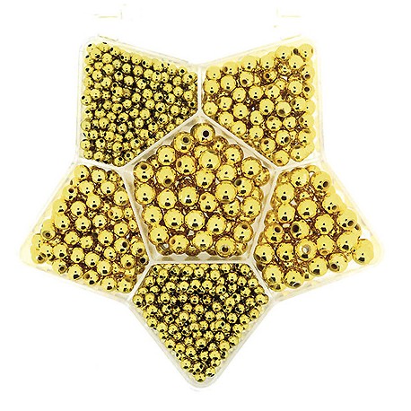 Komplet voščenih perl Zvezda Zlate 4, 6, 10mm