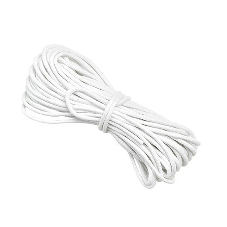 Povoščena tekstilna vrvica, Bela, 1.5mm, 5m
