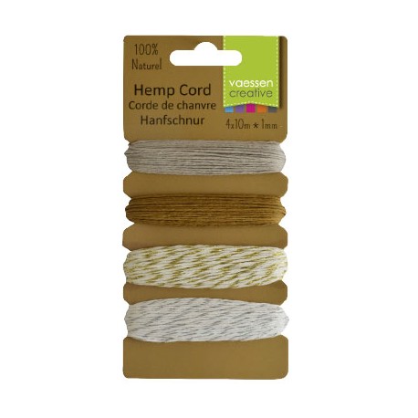 Vrvica iz konoplje 4 x 10m, Božične barve