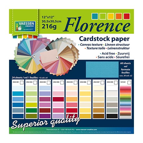 Florence papir lanena struktura blok 30,5 x 30,5cm 60listov