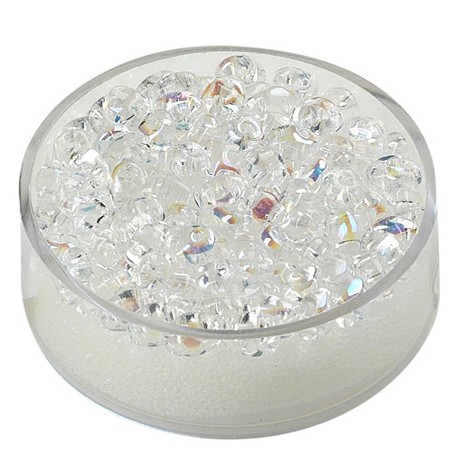Super Duo perle 2,5 x 5mm, Kristal AB 8g.