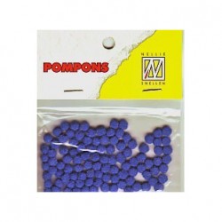 Pompom 3mm, Kraljevsko modra, 100 kosov
