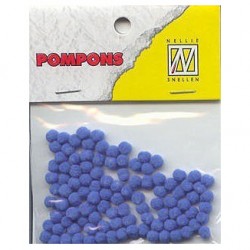 Pompom 3mm, Svetlo modra, 100 kosov