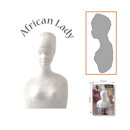 Powertek figurica Afriška ženska 6 x 11 x 3cm