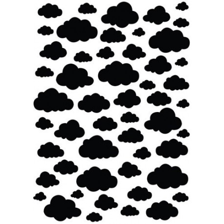 Šablona Mixed media A5, Oblaki