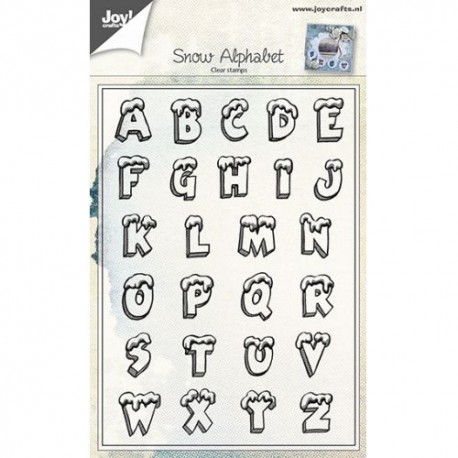 Joy crafts št. Zasnežene Črke 105x148mm v. cca 20x20mm