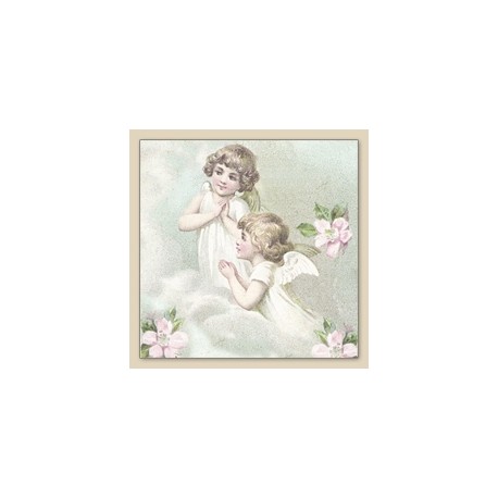 Papirni prtički Servieti Angeli in rože 4 kosi 33x33cm