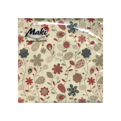 Papirni prtički Servieti Rožice 4 kosi 33x33cm