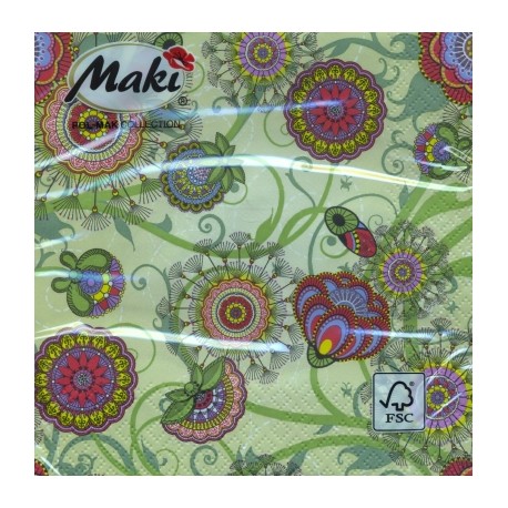 Papirni prtički Servieti Rože Ornament 4 kosi 33x33cm