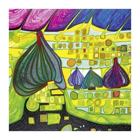 Papirni prtički Servieti Rumena pokrajina 4 kosi 33x33cm