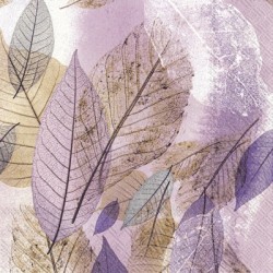 Papirni prtički Servieti Lila listje 4 kosi 33x33cm