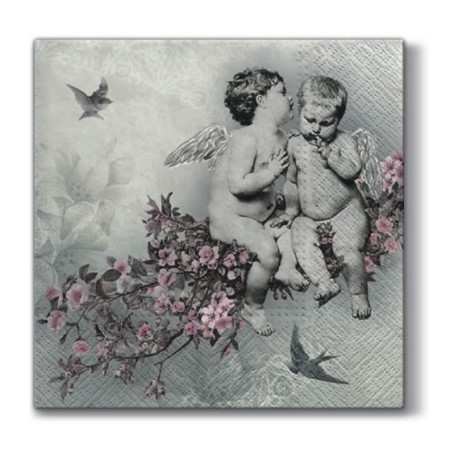 Papirni prtički Servieti Angelčka na veji 4 kosi 33x33cm