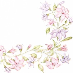 Papirni prtički Servieti Rožna meja 4 kosi 33x33cm