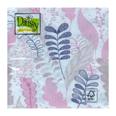 Papirni prtički Servieti Roza listi 4 kosi 33x33cm