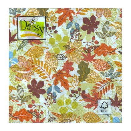 Papirni prtički Servieti Listi 4 kosi 33x33cm
