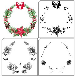 Nellies štampiljke Božini motivi 90 x 94mm, 4 kosi