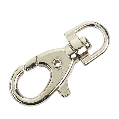 Karabin močnejši z vrtljivim obročkom 38mm 1 kos, Platinaste b.